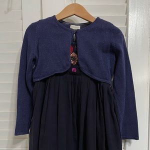 Monsoon short cardigan5Y & dress 3-4Y